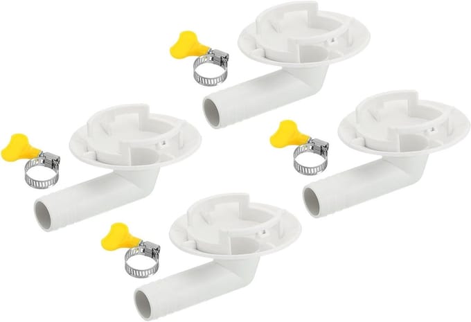 Afvoerslang Connector - Universele Adapter - Airco Installatie - Klemring Bevestiging - 42 mm Diameter - Wit