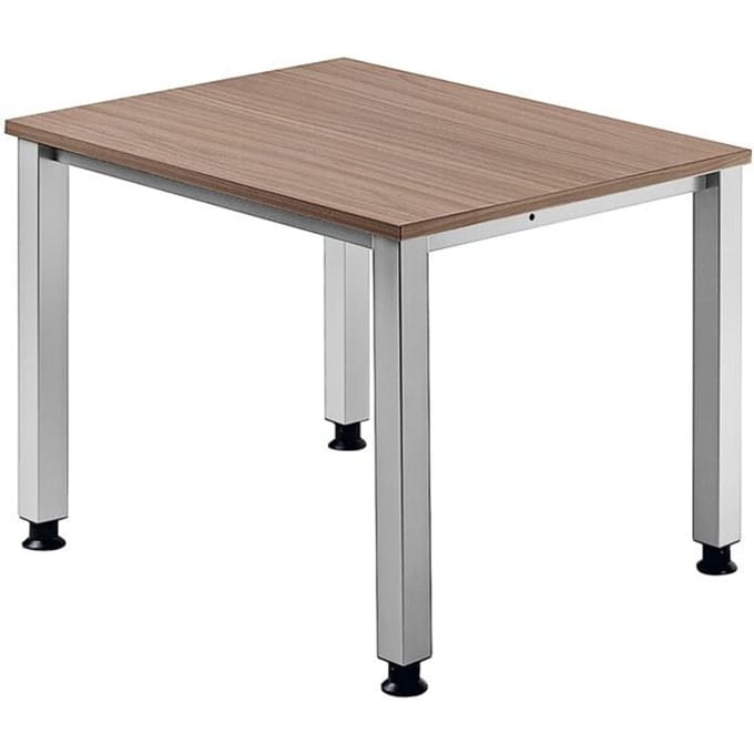 QUEO 8 S | Bureau - Walnoot 80 x 80 Tafelhoogte I In hoogte verstelbaar