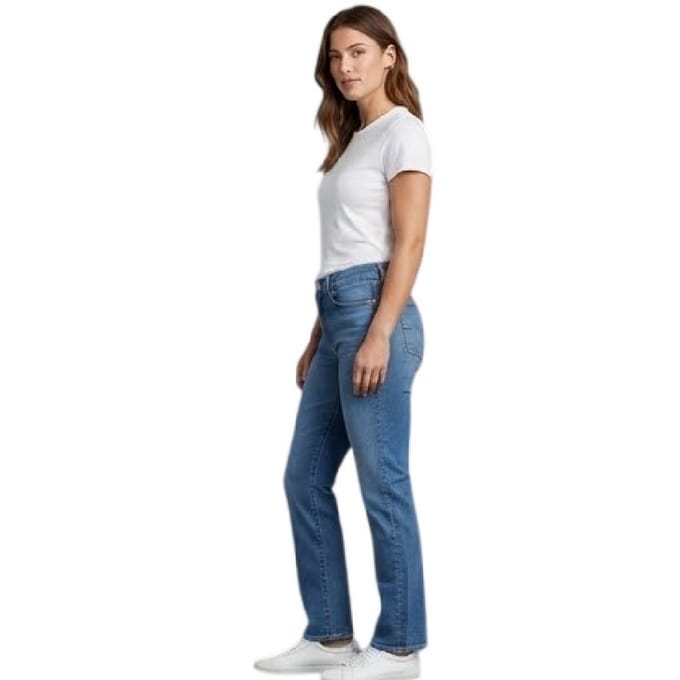 Levis Dames 712 Slim-fit jeans met randstiksels (Tribeca Sun)