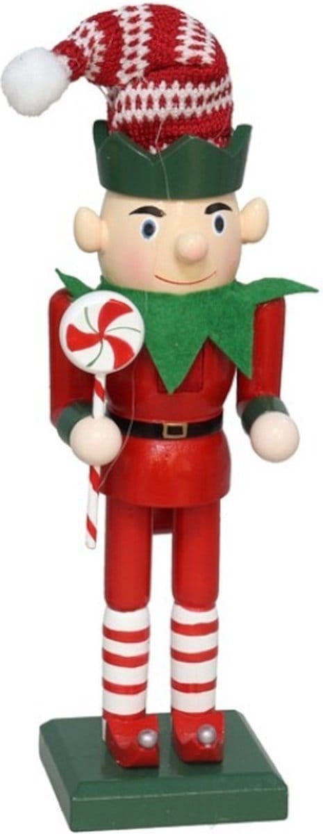 Kleine soldaat met puntmuts en zuurstok - 25 cm - Kerstdecoratie