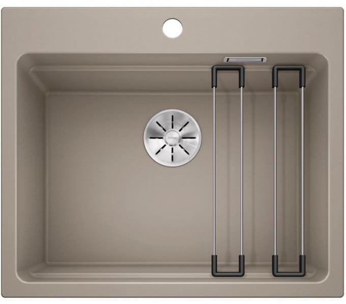 inbouwspoelbak 60cm silgranit tartufo - blanco - 524546