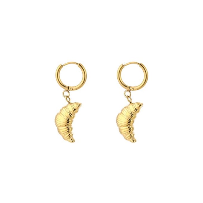 Bijoutheek Oorhangers Croissant Goudkleurig