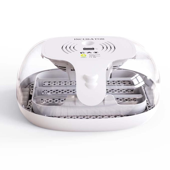 Incubateur pour œufs à couver, retournement automatique des œufs, plateau à œufs multifonctionnel, couvercle Transparent Model B (16 eggs)  AU Plug blanc