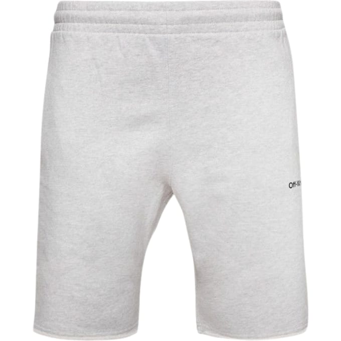 Gebroken witte Diag Outline grijze joggingshort