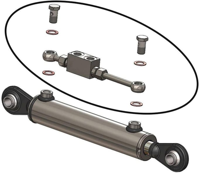 Hydraulische Terugslagklep voor Dubbelwerkende Cilinder 3/8"