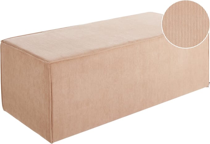 VINITA - Poef - Beige - Corduroy
