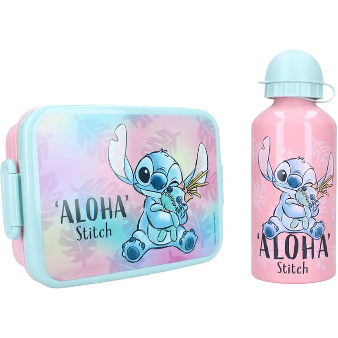 Lilo & Stitch Lunchset - Lunchbox - Drinkfles - Meerkleurig - Lunchbox Kinderen
