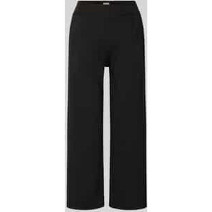 Wide Leg Culottes Relaxed Fit Wo - Black Trousers