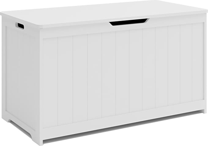 Speelgoedkist Podek opbergkist 80x40x44,5 cm wit [en.casa]