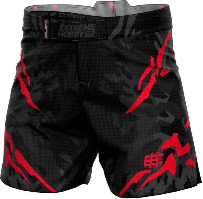 Extreme Hobby Black Panther - Trainingsshorts - Czarno-Czerwone - MMA - Cross Training