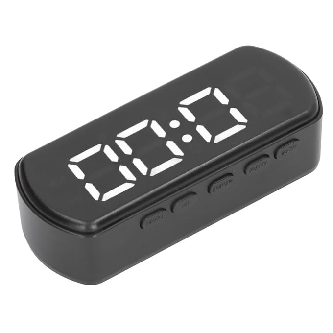 Digitale Wekkers Snooze Temperatuur 12 24 uur Kleine Elektronische Bureauklok met LED Display voor wit