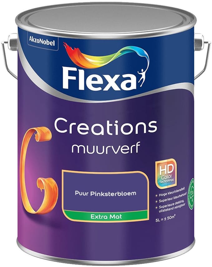 Flexa - Creations Muurverf Extra Mat - Puur Pinksterbloem - Mengverf - 5 L