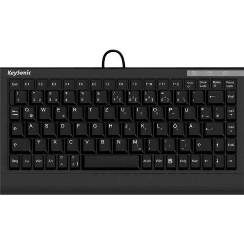 Keysonic ACK-595C+ (US) Toetsenbord Kabelgebonden QWERTY, US-Engels Zwart PS2-aansluiting