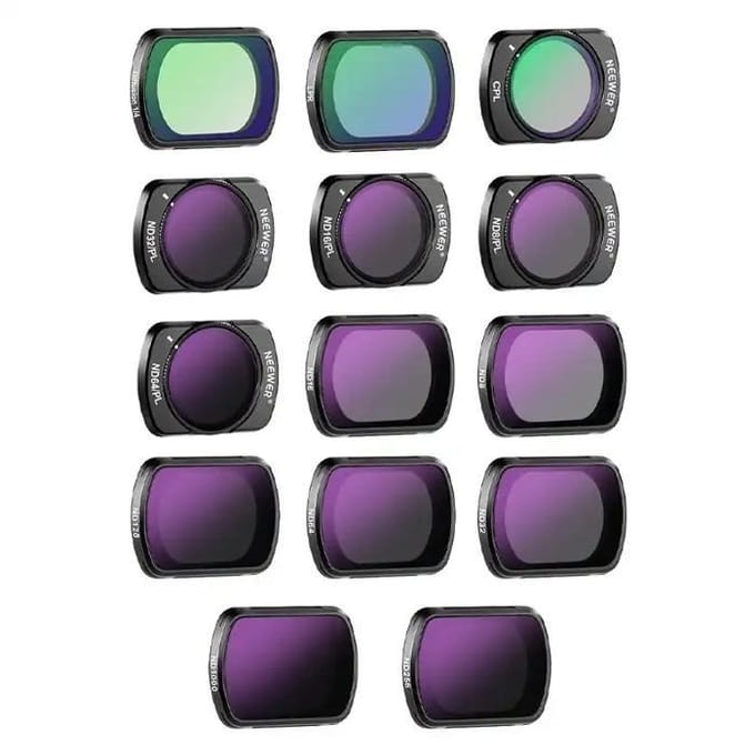 Neewer Filter set for DJI Osmo Pocket 3 FL-P10 (ND8~1000 LPR .MIST1/4 CPL ND8/PL~ND64/PL)