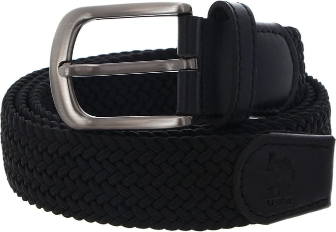 U.S. POLO ASSN. Riem Hitchcock Elastic Belt W100 Black Zwart