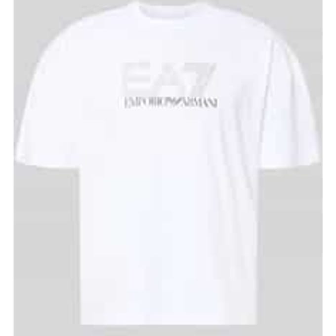 T-shirt met logo en ronde hals