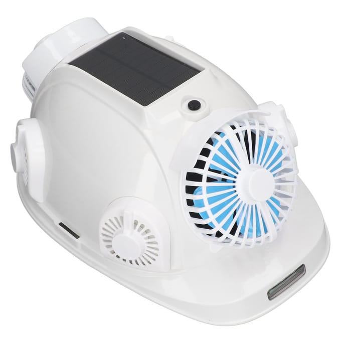 Zonneveiligheidshelm 6 Ventilator Bluetooth Intelligente Koeling Telefoon Beantwoorden Bouw Helm black