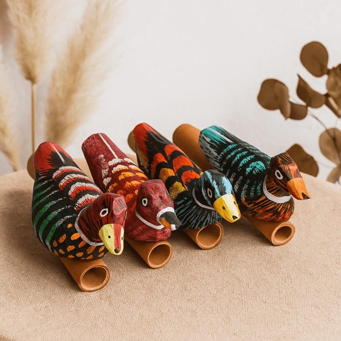 Houten Eendenfluitje – 1 stuk - Handgemaakt – Vogelgeluid