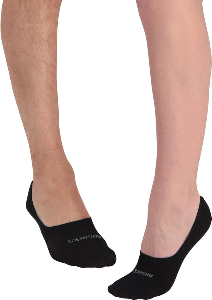 Nosocks Invisible - Sneaker Sokken - Merino Wool - Zwart - Maat 43-36 - 2-pack