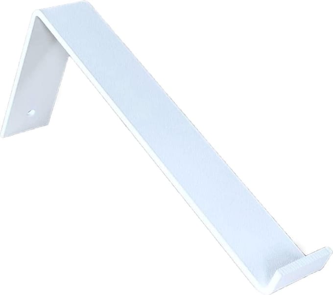 Steun L-vorm - Wandsteun Plankdrager - Planken Ophangen - Zware Kwaliteit - 25 cm - Mat Wit