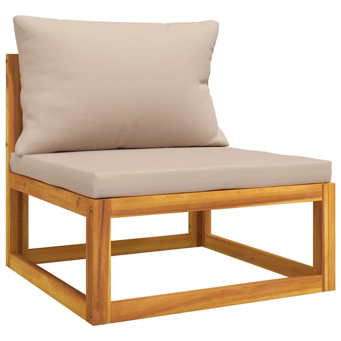 vidaXL - 2-delige - Loungeset - met - kussens - massief - acaciahout