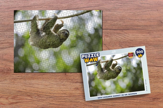 Puzzel Een luiaard hangt in de bomen - Legpuzzel - Puzzel 500 stukjes