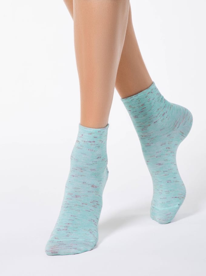 Sokken gemêleerd, 3-PAAR Geschenkset,  turquoise-blauw, Maat 36/37