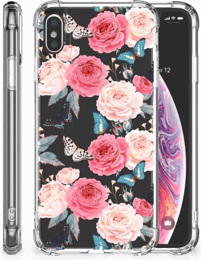 Apple iPhone Xs Max Case Butterfly Roses