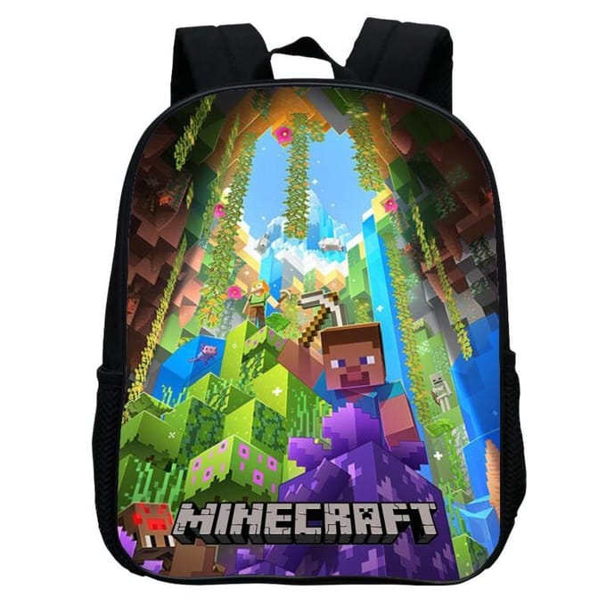 Bedrukte Kleuterschooltas, Cartoon Minecraft 12-Inch Rugzak, Licht En Casual 12inch backpack