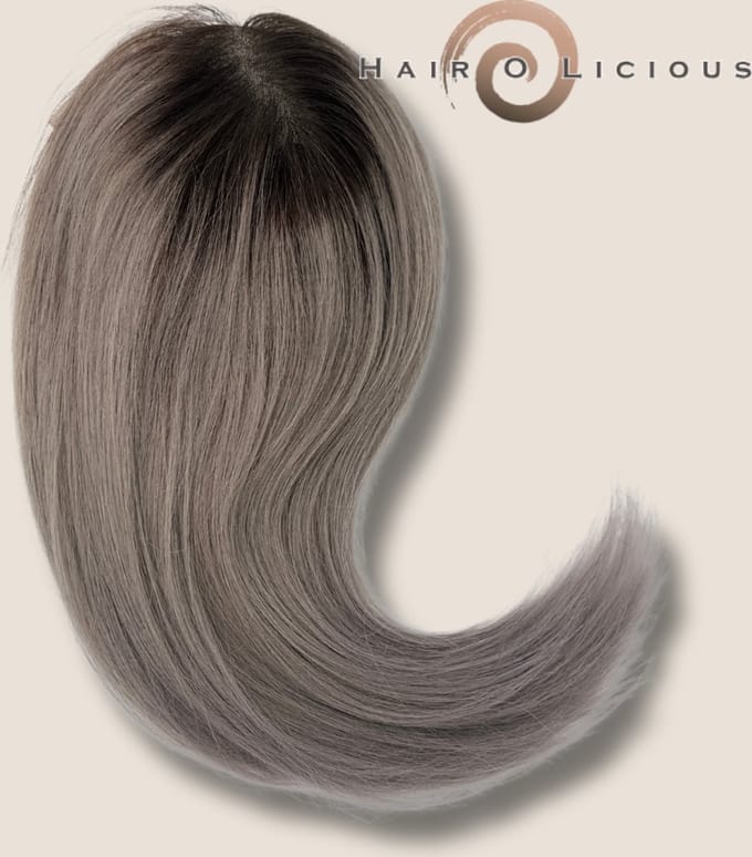 Top Secret Natural Hair Line (25cm) | Silver Dark Rooted
