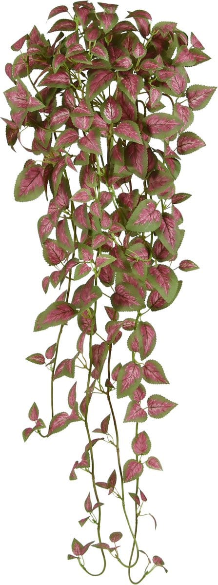 Coleus kunst hangplant 90cm - rose/groen