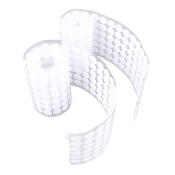 Ronde Klittenband Duurzaam Sterke Zelfklevende Stippen Tapes Kleine Ronde Stippen Stickers white