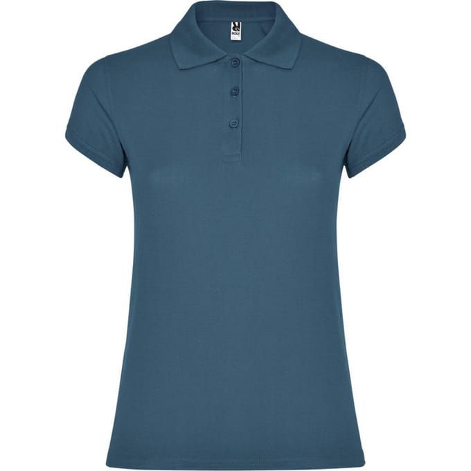 Roly Dames/Dames Ster Poloshirt (Storm Blauw)