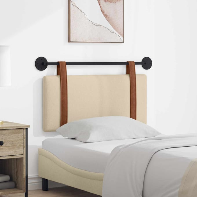 vidaXL - Hangend - hoofdbord - Crème - Antiek - PU