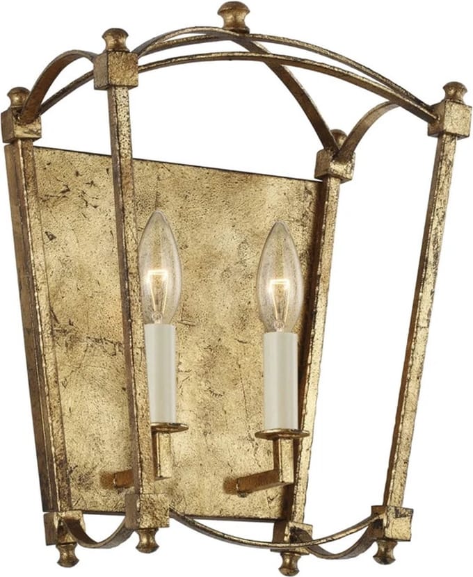 Feiss LED Wandlamp Thayer | 2X E14 Max 40W | Antique Gild