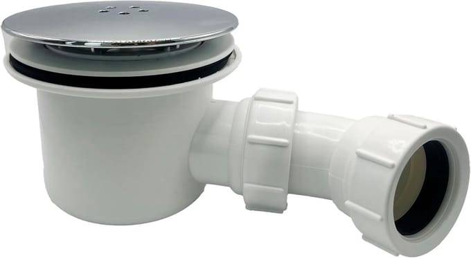 Douche Val - Afvoerplug Vervanging - Badkamer Afvoer - Universele Pasvorm - 90mm Diameter - Chroom