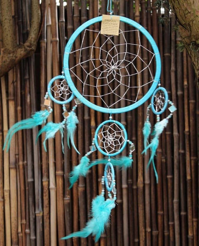 Dromenvanger Met Spiegeltjes -5 Rings - Licht - 22CM Diameter - 60CM Lengte
