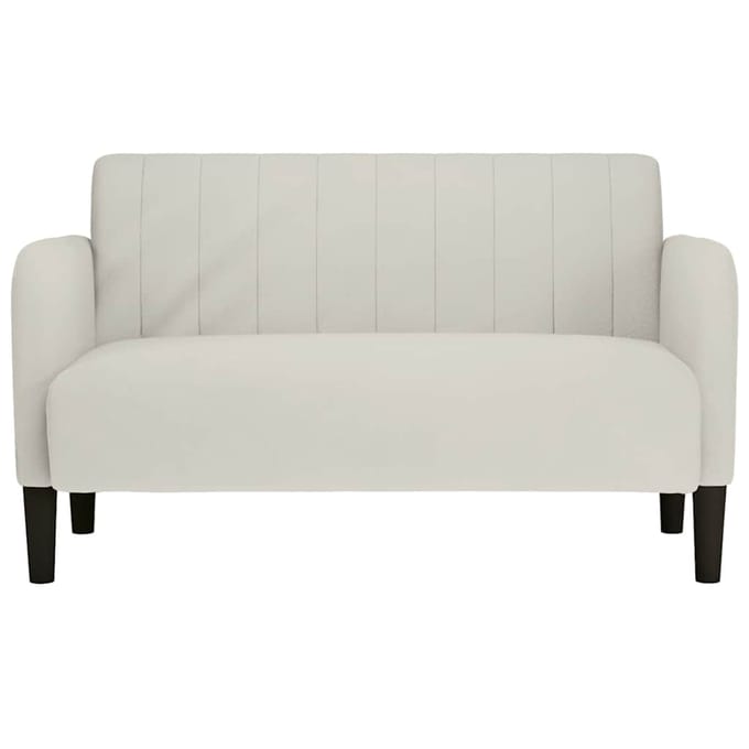 vidaXL - Loveseat - bank - 109 - cm - fluweel - crèmekleurig