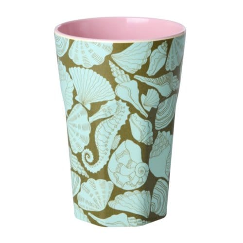 Rice melamine beker met zeeschelpen, 400 ml