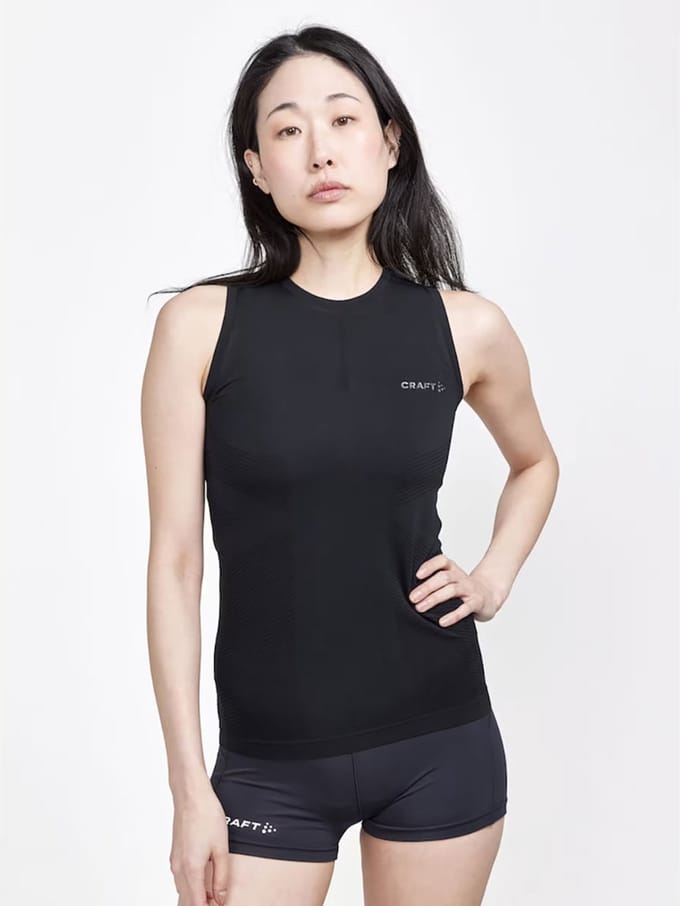 CRAFT ACTIVE COOL INTENSITY SL W Dames Thermoshirt - Zwart