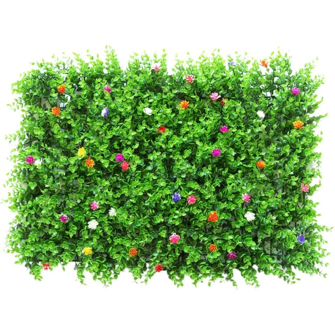 Kunstgrasmat Grashek Kunstheggen Hek voor Tuin Erf Achtertuin Decor black