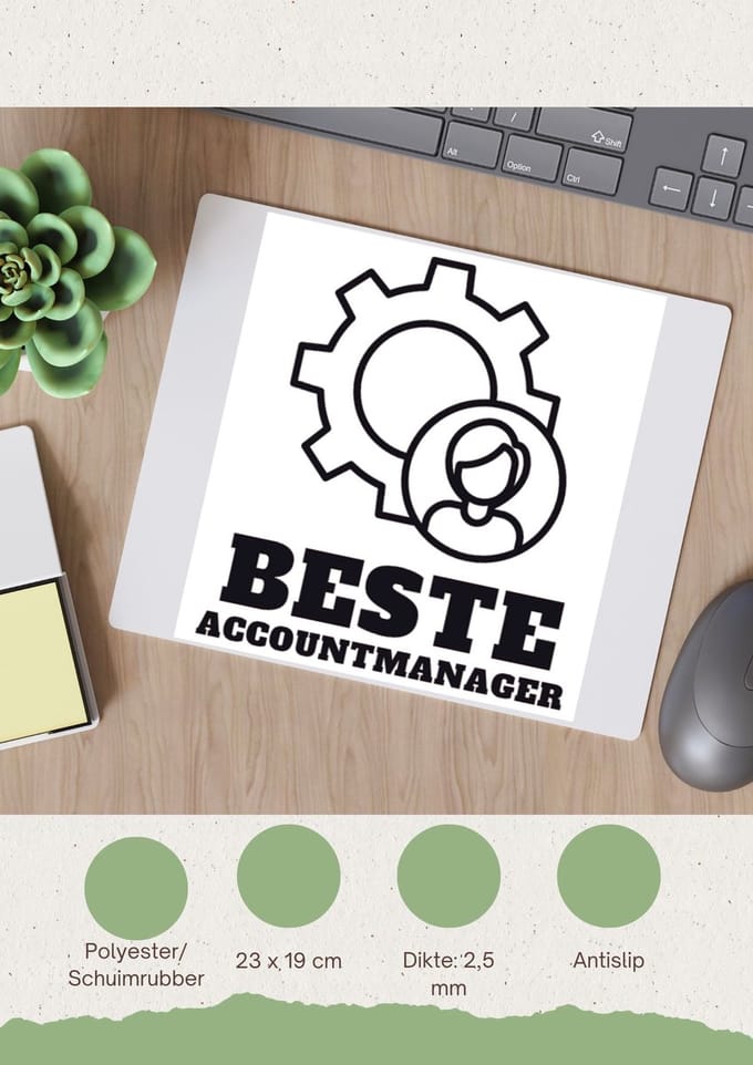 Akyol - beste accountmanager Muismat - Beste accountmanager - collega - welkom - afscheid - 23 bij 19 cm