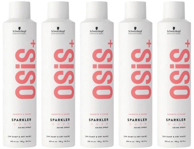 5x Schwarzkopf OSiS+ Sparkler Shine Spray 300ml