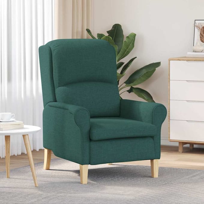 vidaXL - Fauteuil - Donkergroen - Stof