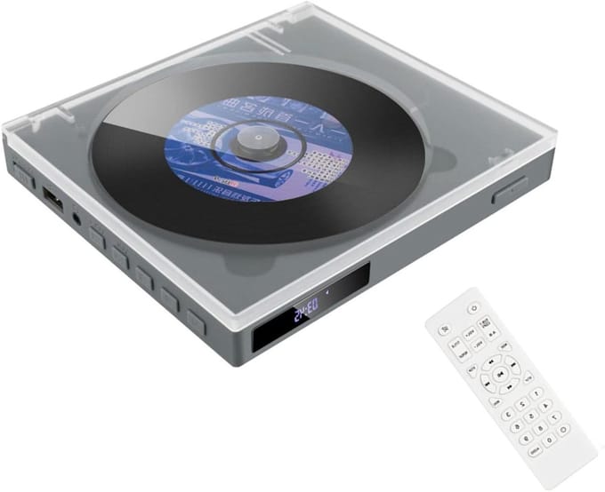 Draagbare CD Speler - Muziekspeler Afspelen - Thuis Gebruik - Met Afstandsbediening - 15.3 cm - Wit