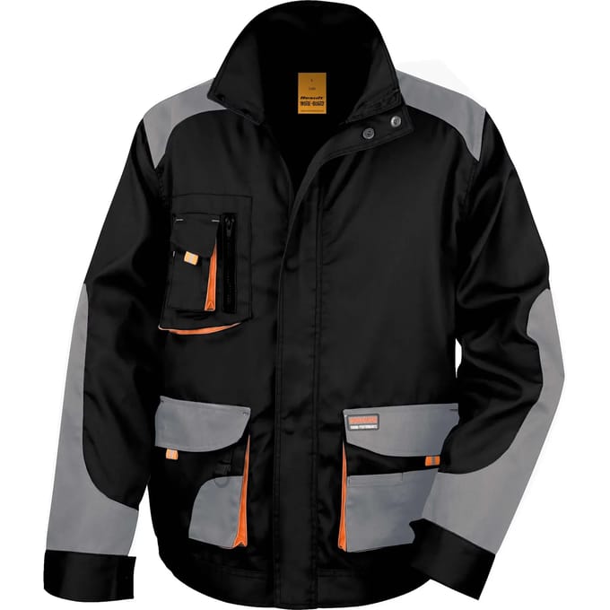 Result Lite Jacket RT316 - Black/Grey/Orange - L