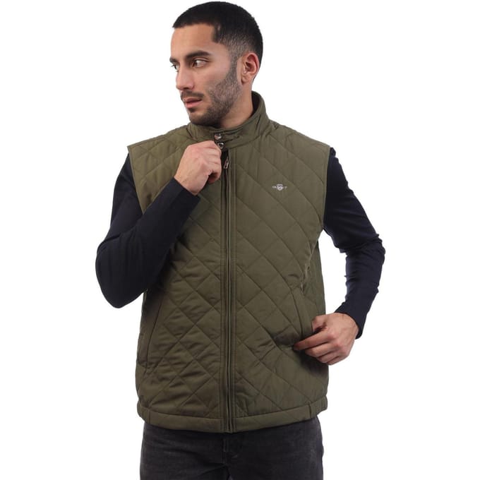 Gant Heren Gewatteerd Gilet (Groen)