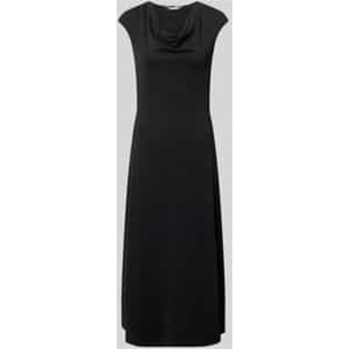 regular fit midi-jurk met cascadehals model 'Vetusta'