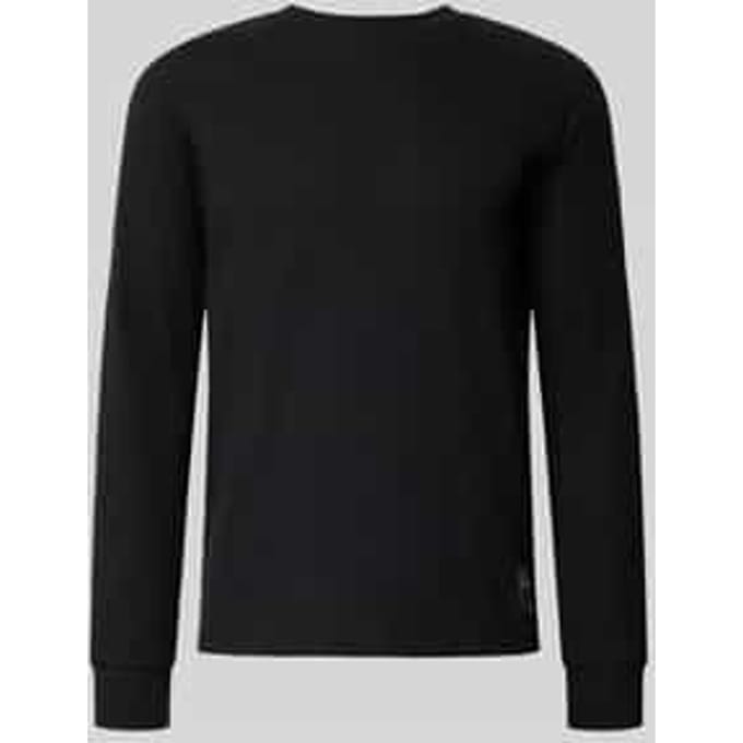 Tom Tailor Denim - Shirt met lange mouwen en wafelstructuur - Maat S - Black