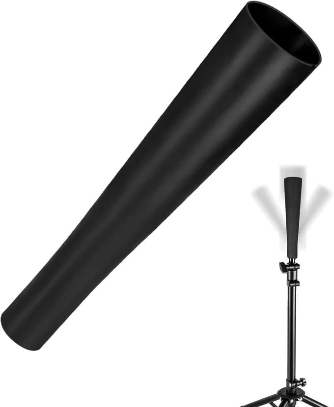 Honkbal Tee - Softbal Slagtraining - Sport Oefenen - Robuuste Rubber Constructie - 20 cm - Zwart